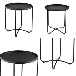 Bord med 2 stole Älvkarleby Black en.casa