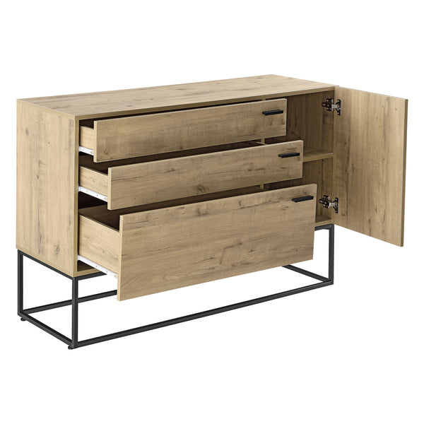 Skænk Hylte 115x40x79cm egetræslook en.casa