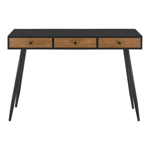 Tumba skrivebord 115x48x75cm sort/mørkt træ en.casa