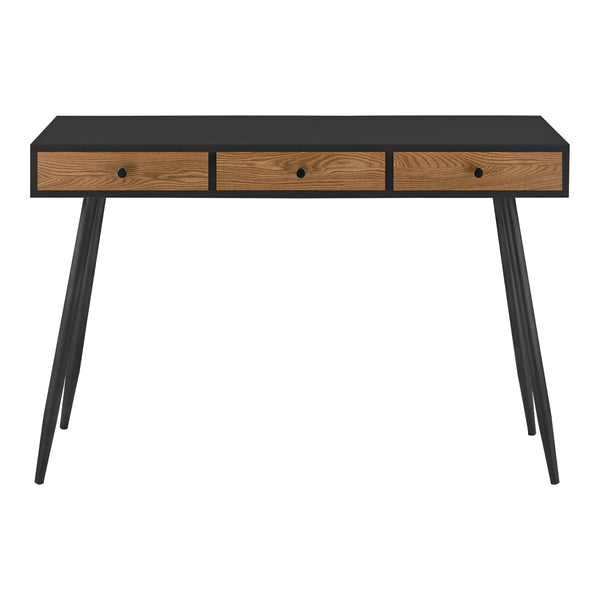 Tumba skrivebord 115x48x75cm sort/mørkt træ en.casa