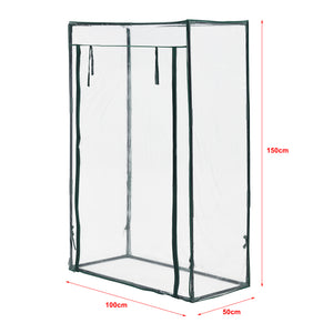 Tomatdrivhus Terzigno 100x50x150cm Transparent [en.casa].