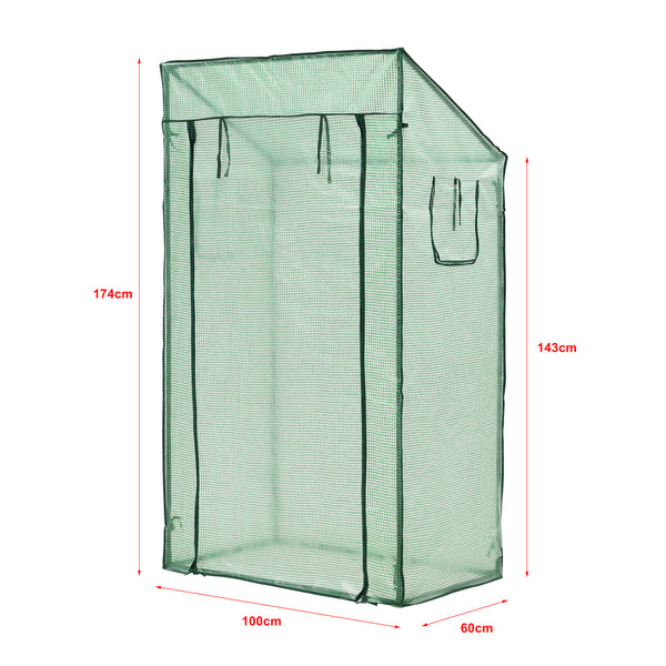 Tomat drivhus Marzano 100x60x174cm grøn [en.casa].