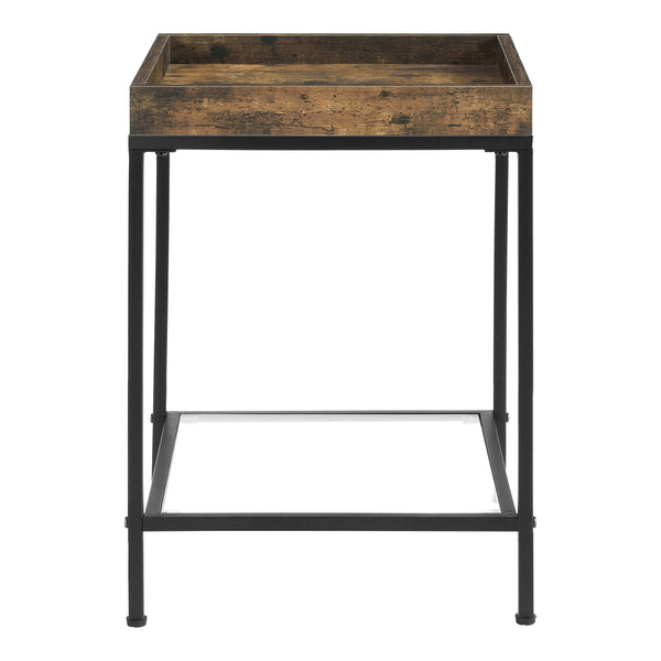 Sidebord Mariefred 55x40x40cm med hylde Mørk træfarve [en.casa].