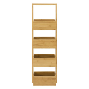 Badeværelseshylde Bardu med 4 hylder 28x16x88cm bambus [en.casa].