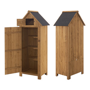 Værktøjsskab Ottrott 179x77x54cm Brændeopbevaring Brændereol [en.casa].