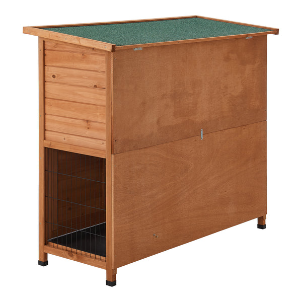 Kaninbur Falkenau indhegning til små dyr 104x122x50cm grantræ [en.casa]