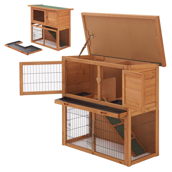 Kaninbur Nidda 85x91,5x45cm grantræ [en.casa]
