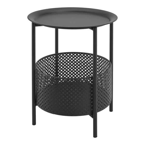 Kruibeke sidebord 46x35cm med kurv sort [en.casa].