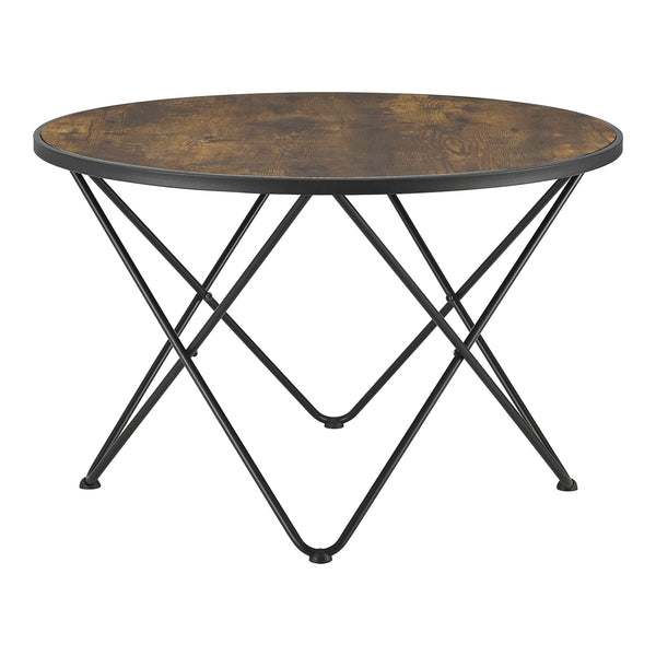 Sofabord Goskamark 80x50 cm stålstel mørkt træ [en.casa].