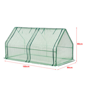 Minidrivhus Nissewaard 180x90x90cm gitter grøn [en.casa].