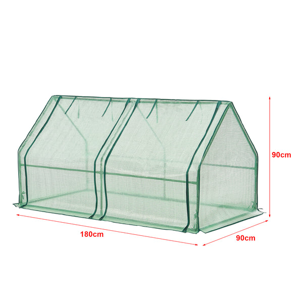 Minidrivhus Nissewaard 180x90x90cm gitter grøn [en.casa].