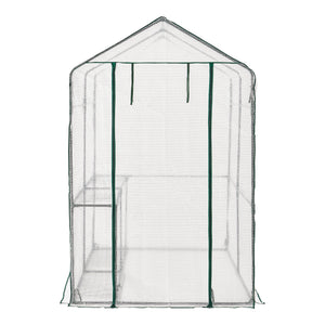 Drivhus Oosterhout med hylder 120x186x190cm Transparent [en.casa].