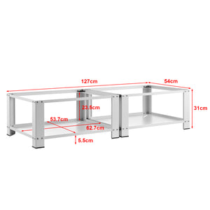 Vaskemaskine sokkel 2-fold Cremlingen 150 kg Hvid [en.casa]