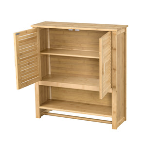 Badeværelsesskab Tyresö vægskab bambus 66 x 62 x 20 cm [en.casa].
