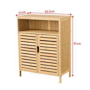 Badeværelsesskab i bambus Eslöv 81x65,5x31 cm [en.casa].