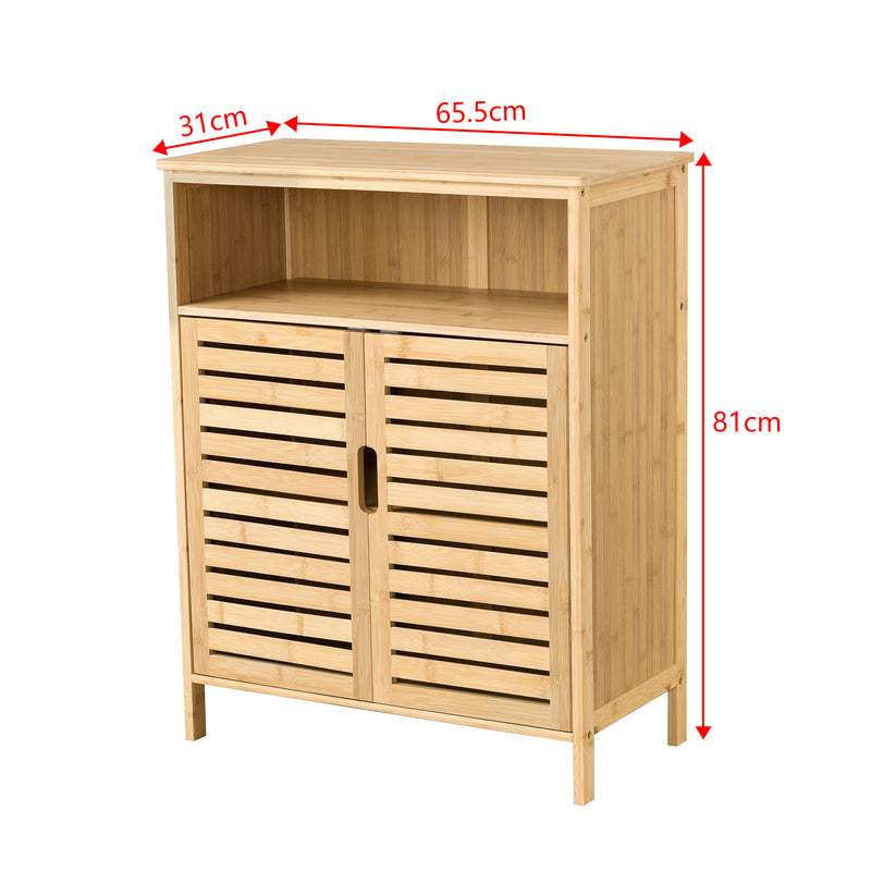 Målskitse Badeværelsesskab i bambus Eslöv 81x65,5x31 cm [en.casa].