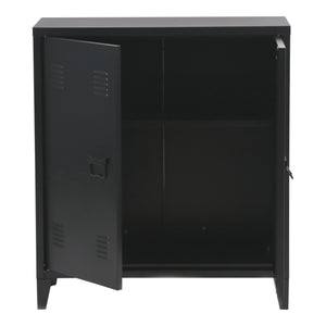 Metalskab Oripää 90x80x33 cm sort [en.casa].