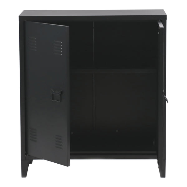Metalskab Oripää 90x80x33 cm sort [en.casa].