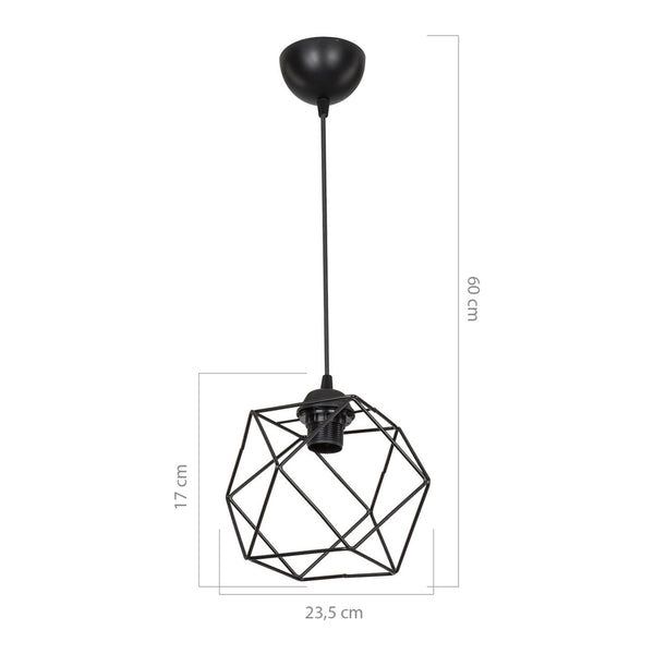 Pendellampe Brentwood E27 metal sort [lux.pro].