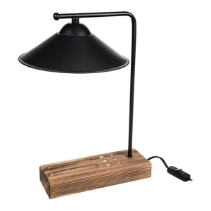 Bordlampe Folkestone E27 massivt træ metal sort/træ [lux.pro].