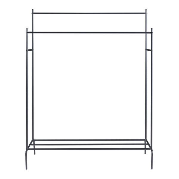 Knagerække Bramming med to knagerækker 147 x 116 x 54 cm sort [en.casa]