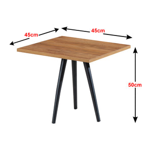 Ballerup sofabord 50 x 45 x 45 cm sort/valnød look [en.casa]