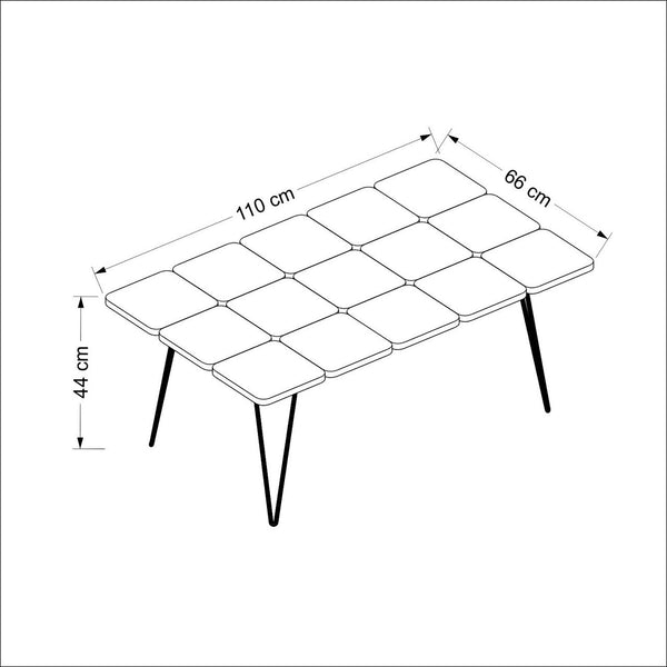 Sofabord Give 44x110x66 cm Flerfarvet [en.casa].