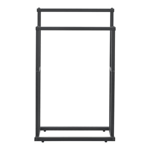 Håndklædestang med 2 stænger 78 x 48 x 24 cm sort [en.casa].