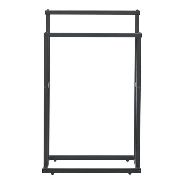 Håndklædestang med 2 stænger 78 x 48 x 24 cm sort [en.casa].