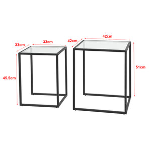 Holstebro sofabord sort/transparent [en.casa].