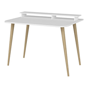 Östhammar skrivebord med hvid bordplade [en.casa].