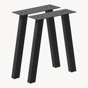 Mariager bordstel sæt af 2 stål 40x37,5 cm sort [en.casa]