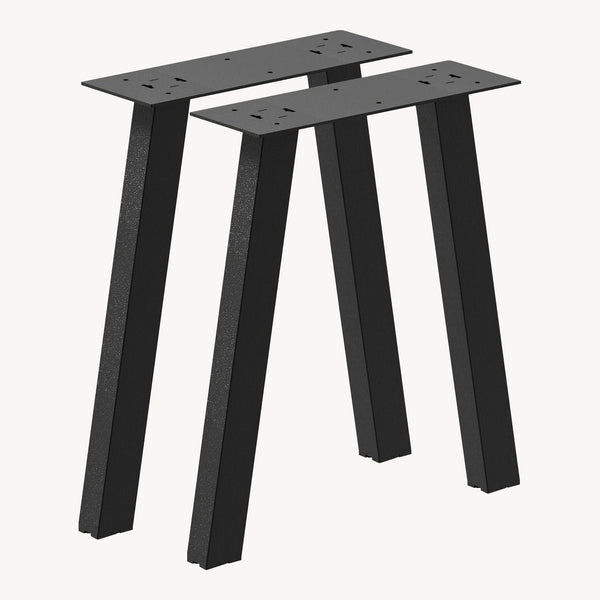Mariager bordstel sæt af 2 stål 40x37,5 cm sort [en.casa]