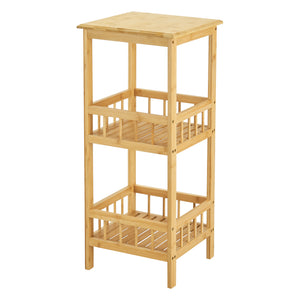 Stående hylde Pyhäjärvi bambus 79x33x33 cm natur [en.casa].