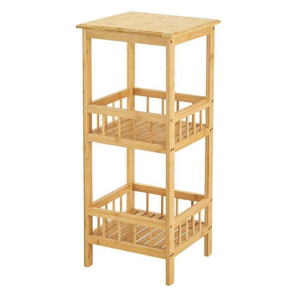 Stående hylde Pyhäjärvi bambus 79x33x33 cm natur [en.casa].
