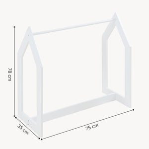 Knagerække Værløse 78x75x35cm Hvid [en.casa]