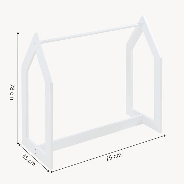 Knagerække Værløse 78x75x35cm Hvid [en.casa]