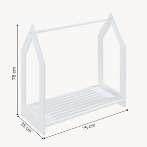 Knagerække Langeskov 78x75x35cm Hvid [en.casa]