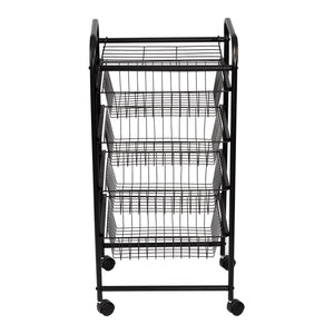 Køkkenvogn Rudbjerg metal sort [en.casa].