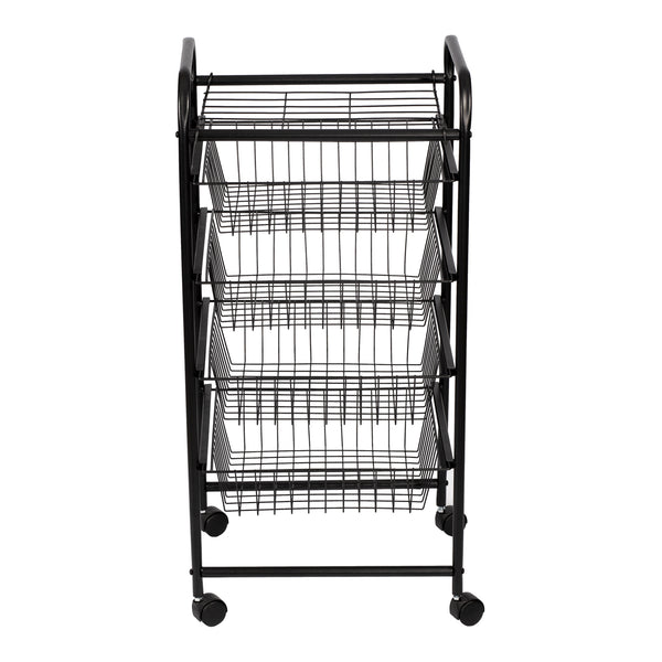 Køkkenvogn Rudbjerg metal sort [en.casa].
