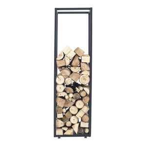 Brændereol Tornved stål 35x35x120 cm sort [en.casa]