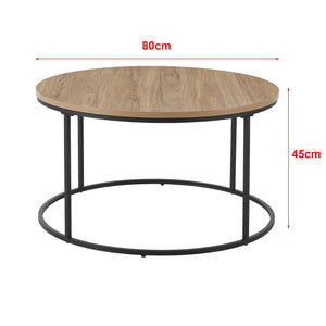 Sofabord Kuhmoinen 45xØ80 cm sort [en.casa].