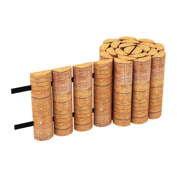 Palisade Rotta 150x20cm Natur [en.casa]