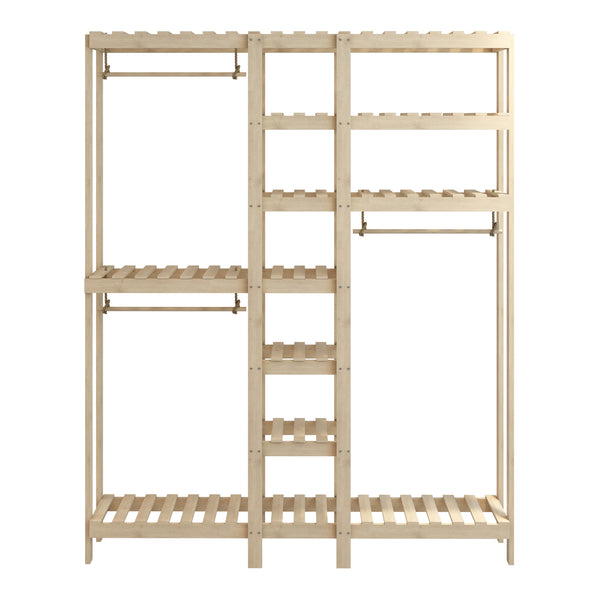 Knagerække Fjaler 190x150x37 cm fyrretræ [en.casa]