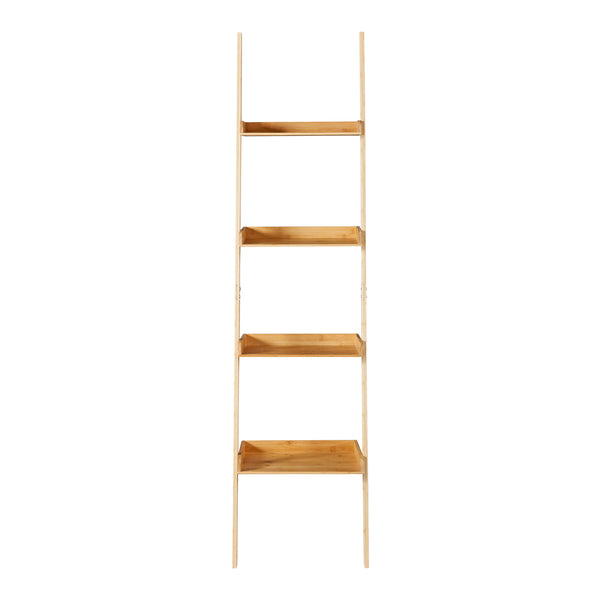 Göinge stigehylde med 4 bambushylder [en.casa].