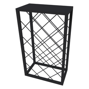 Vinreol i metal Amasia 74x45x22 cm sort [en.casa]