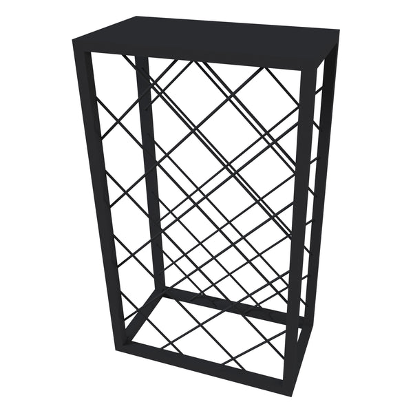 Vinreol i metal Amasia 74x45x22 cm sort [en.casa]