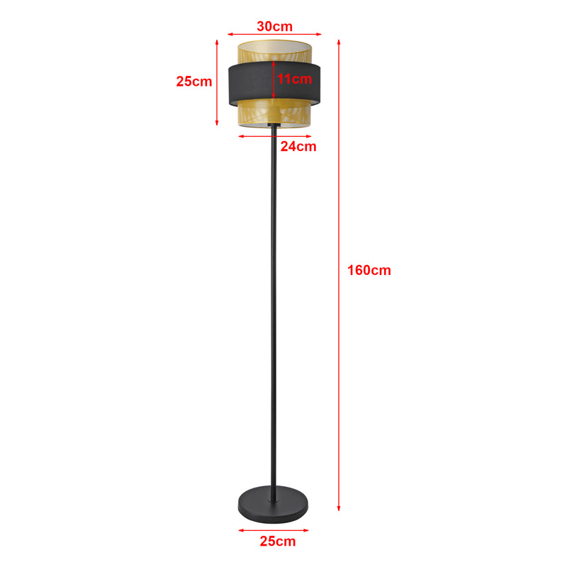 Målskitse Albans gulvlampe [lux.pro]
