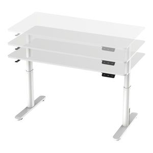 Escritorio infantil Regulable en altura Ringe aglomerado acero 120 x 60 cm - Blanco [pro.tec]