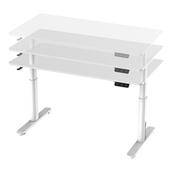 Escritorio infantil Regulable en altura Ringe aglomerado acero 120 x 60 cm - Blanco [pro.tec]